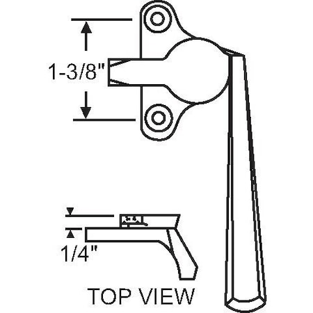 Strybuc CAM HANDLE ALUM FINISH 1-3/8 32-295A